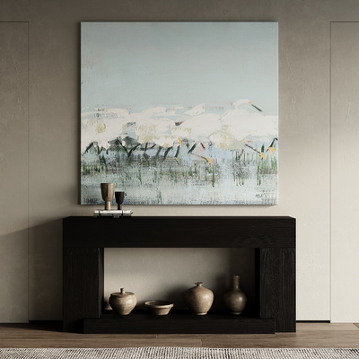 侘寂风装饰画su模型