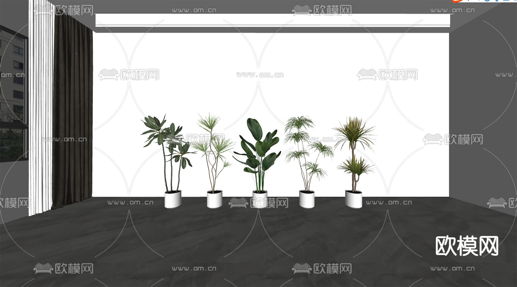 盆栽 盆景su模型下载（渲染图2）