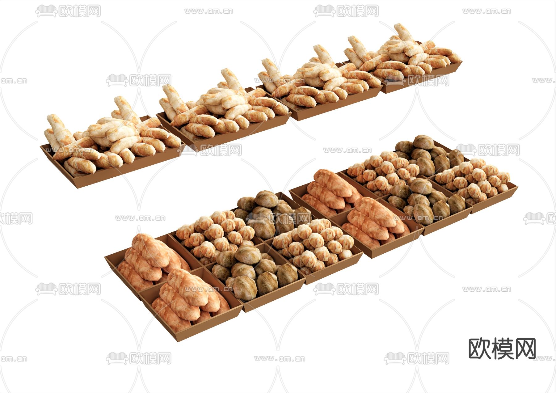 食物饮料 面包蛋糕 点心su模型下载（渲染图1）