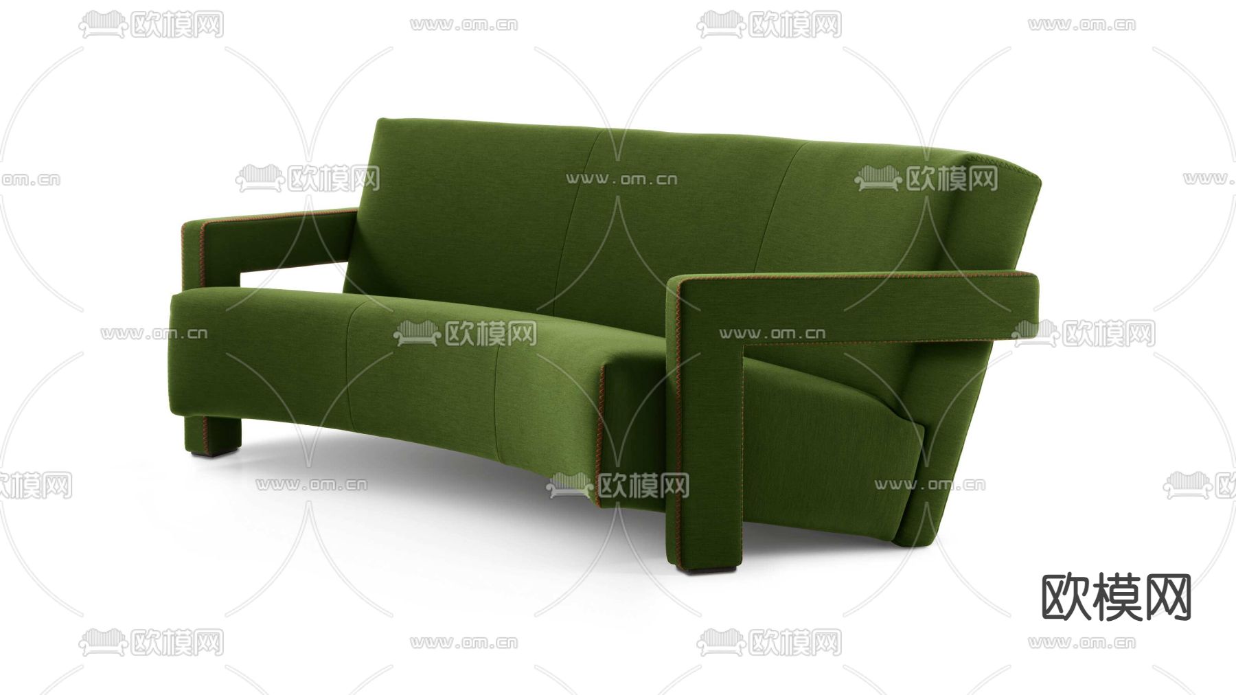 cassina 红色沙发椅3d模型下载（渲染图2）