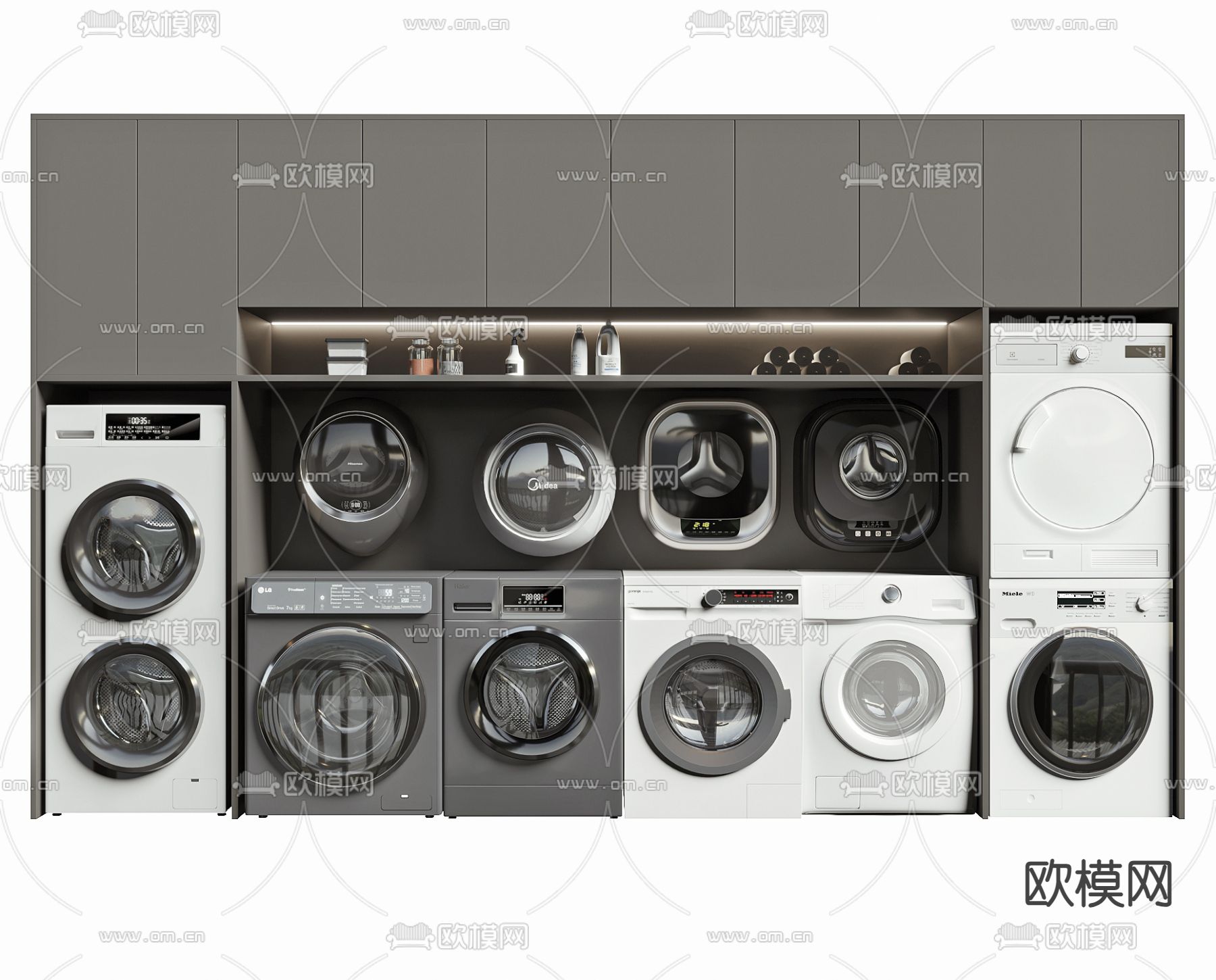 洗衣机 洗烘一体机3d模型