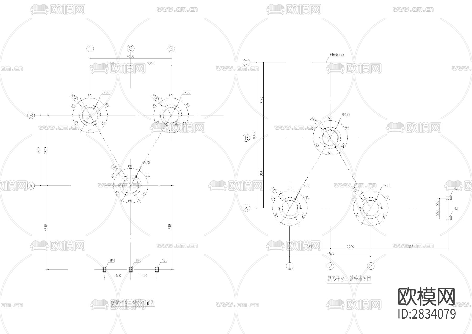 钢结构攀爬平台儿童游乐设施cad大样图下载（渲染图2）
