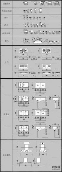 2023廚衛(wèi)空間家電動態(tài)cad圖庫下載(渲染圖3)