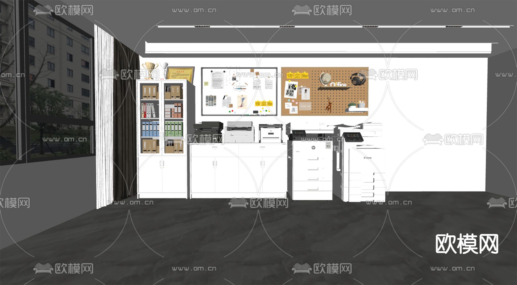 打印机 复印机su模型下载（渲染图2）