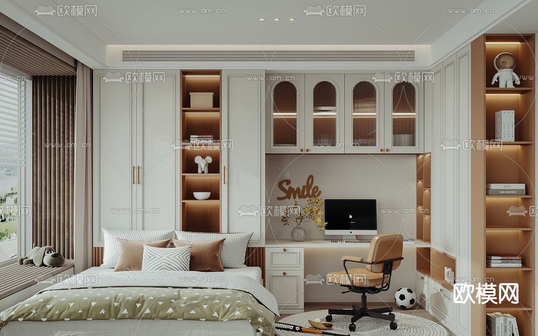 榻榻米卧室 次卧3d模型下载