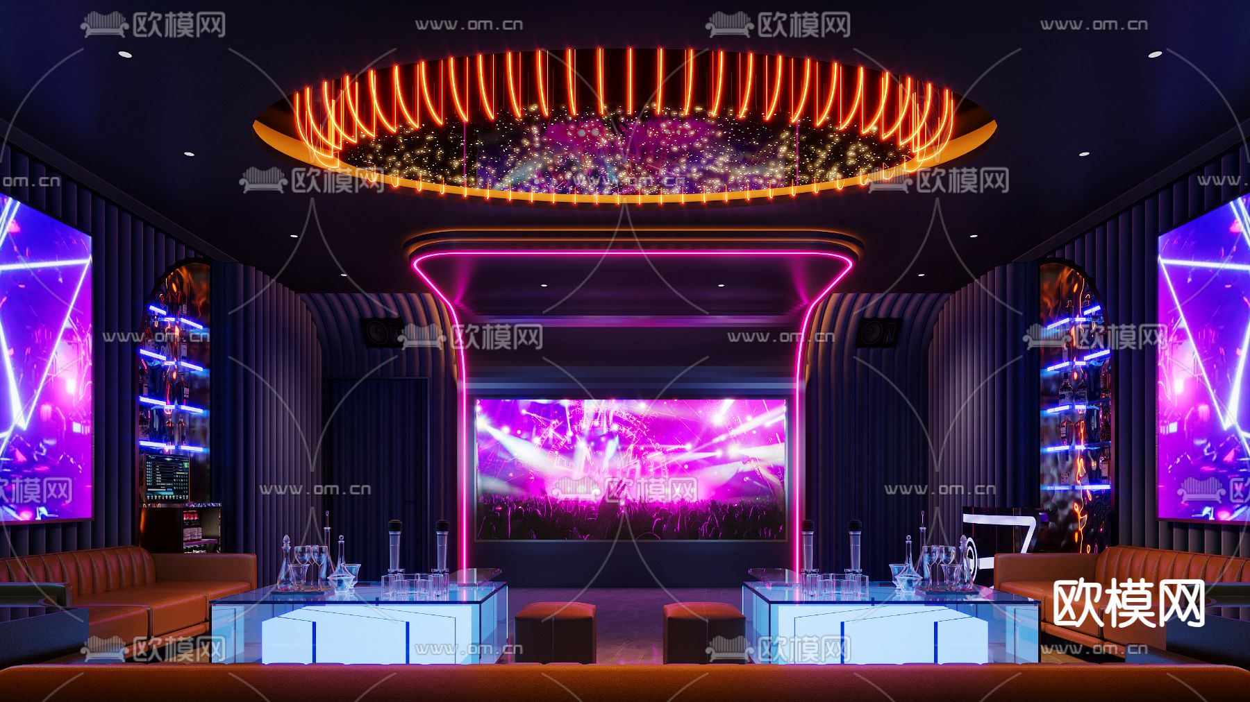 KTV包厢 包房 K歌房 夜总会3d模型下载