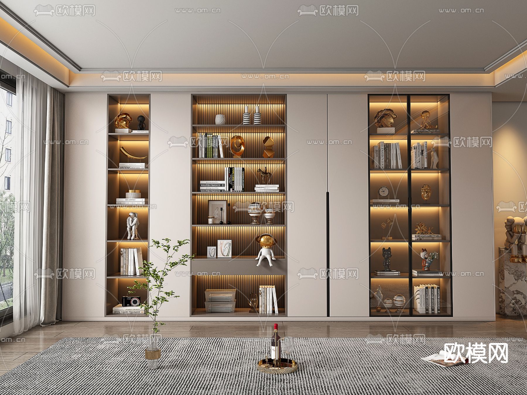 装饰柜 陈列柜3d模型下载