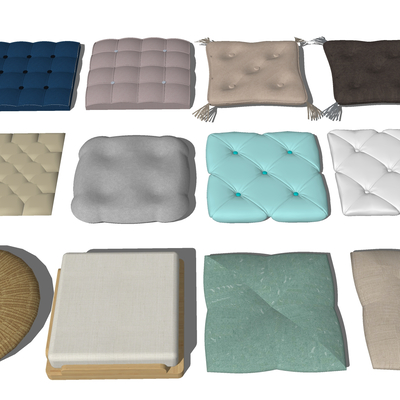  沙发坐垫 垫子 团蒲su模型 