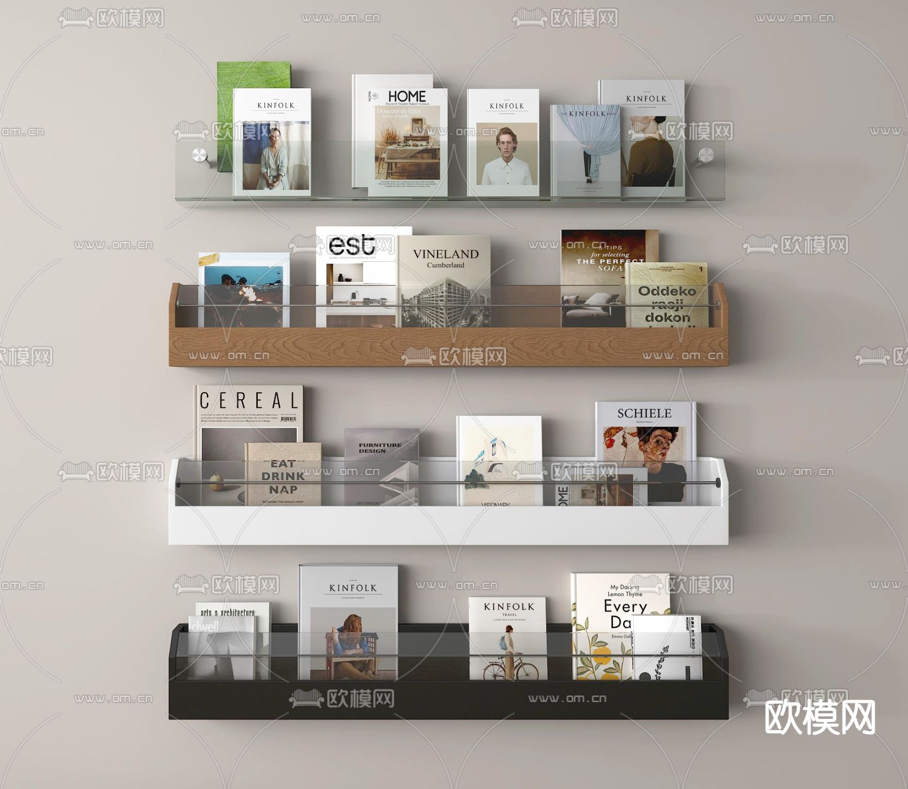 书本书籍 杂志报刊su模型下载（渲染图1）