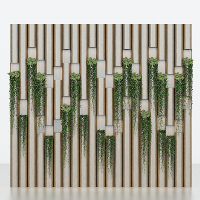  绿植墙 植物墙 苔藓墙su模型 