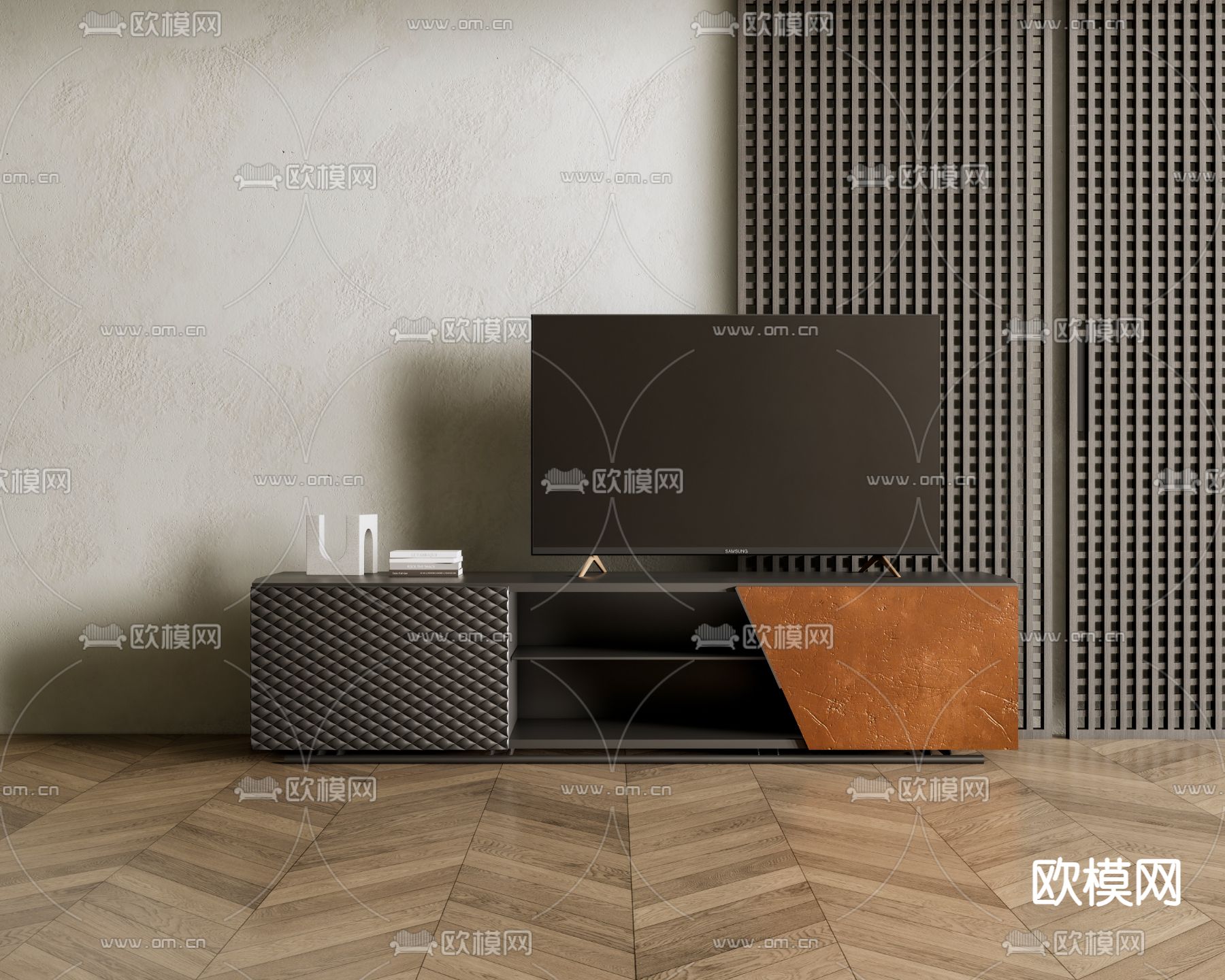 Cattelan 电视柜su模型下载（渲染图1）