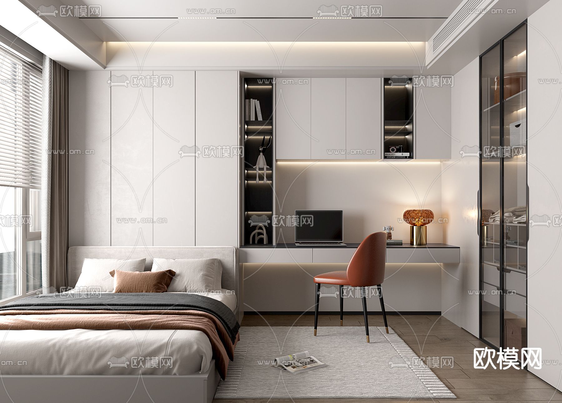 榻榻米卧室 次卧3d模型下载