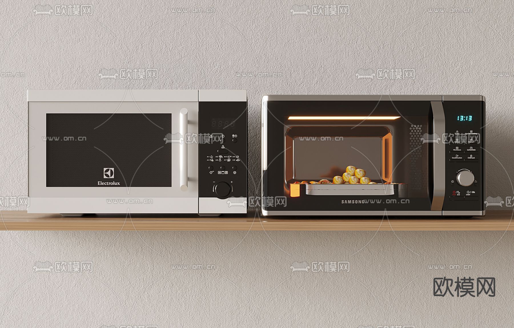 微波炉 烤箱su模型下载（渲染图1）