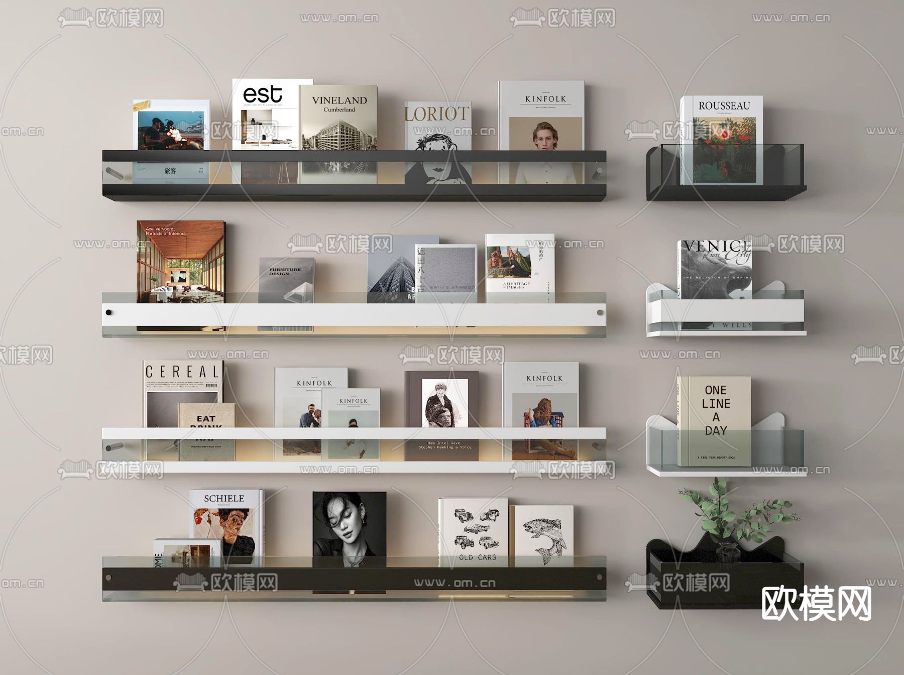 书本书籍 杂志报刊su模型下载（渲染图1）