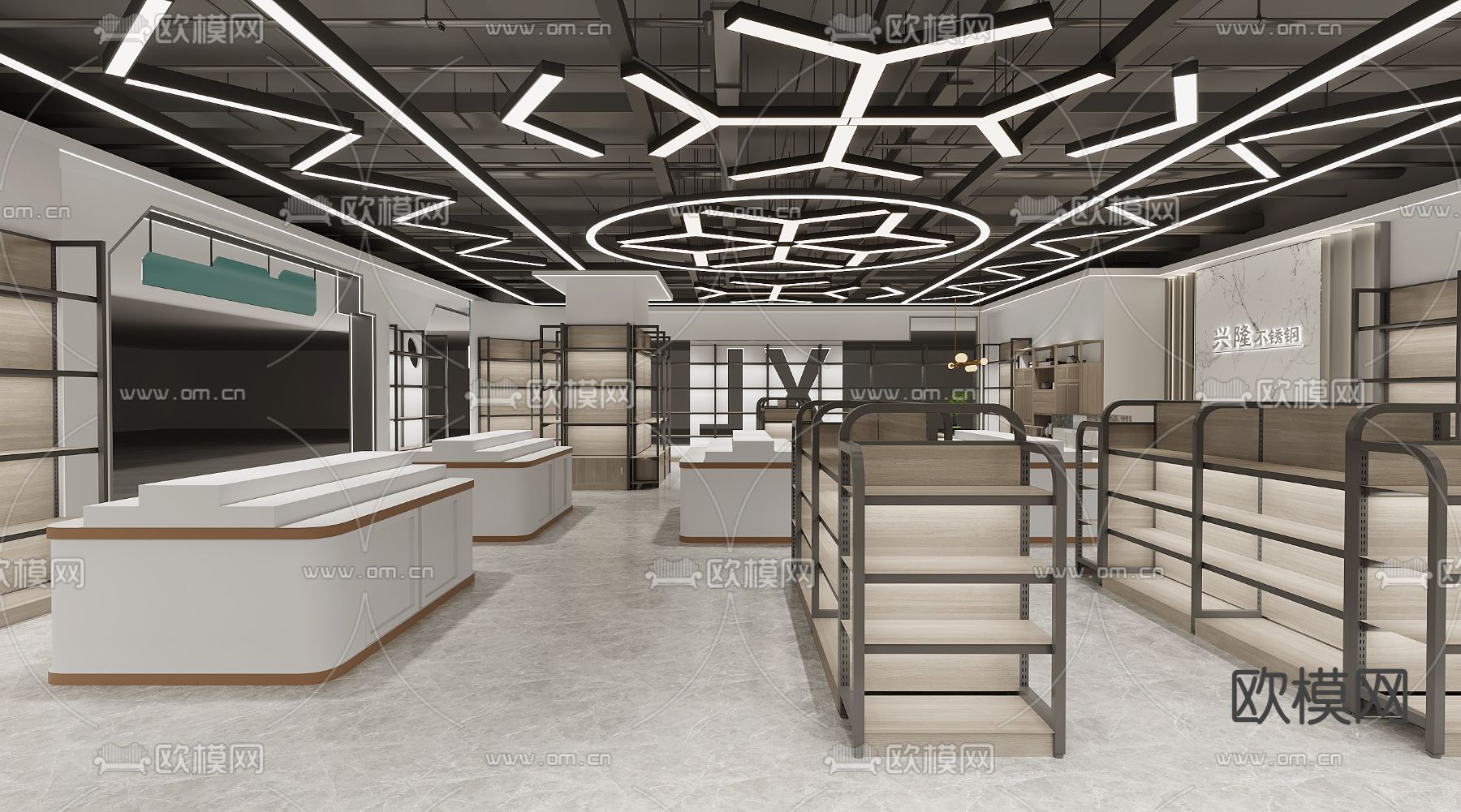 不锈钢专卖店3d模型下载（渲染图4）
