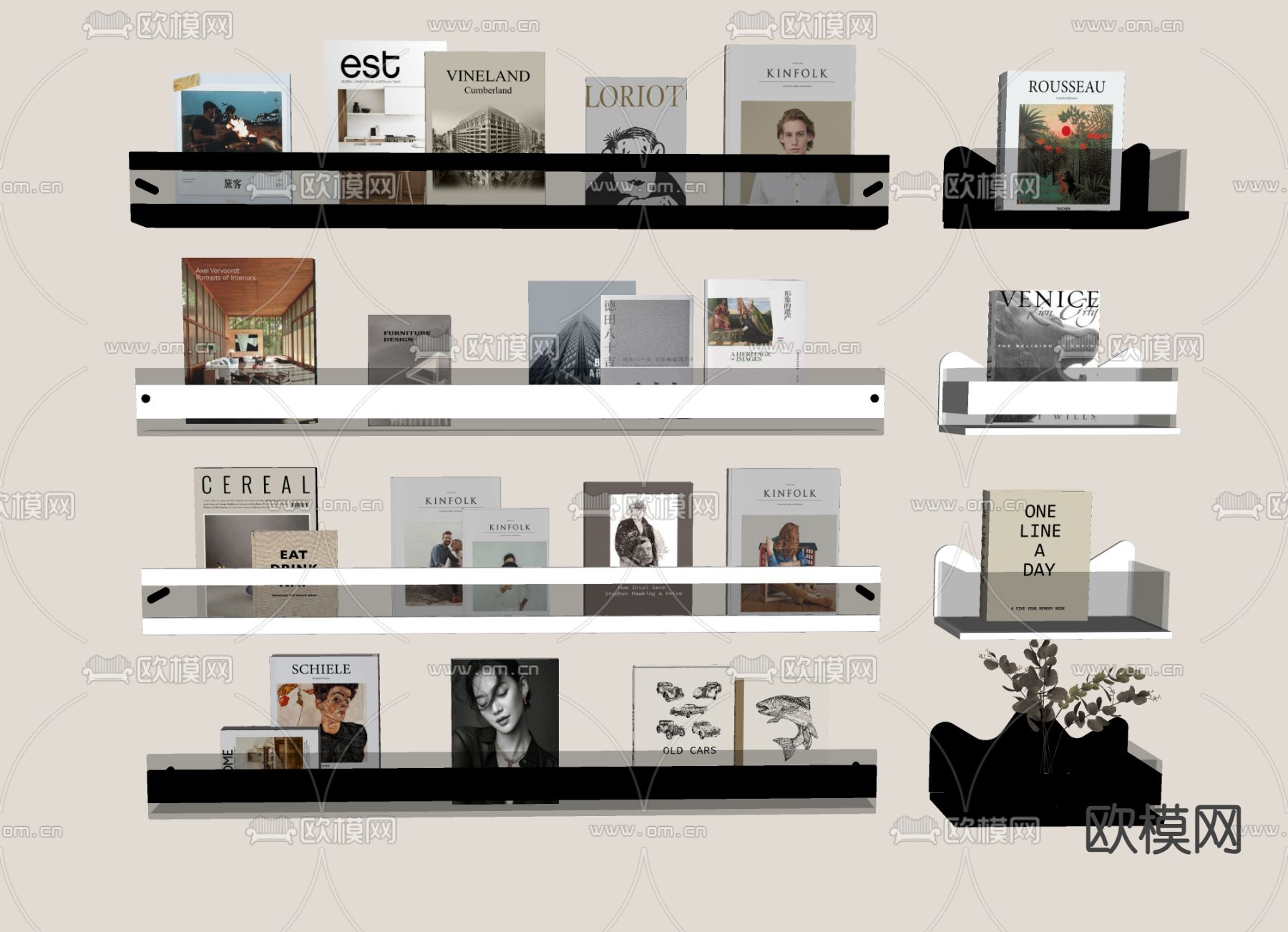 书本书籍 杂志报刊su模型下载（渲染图2）