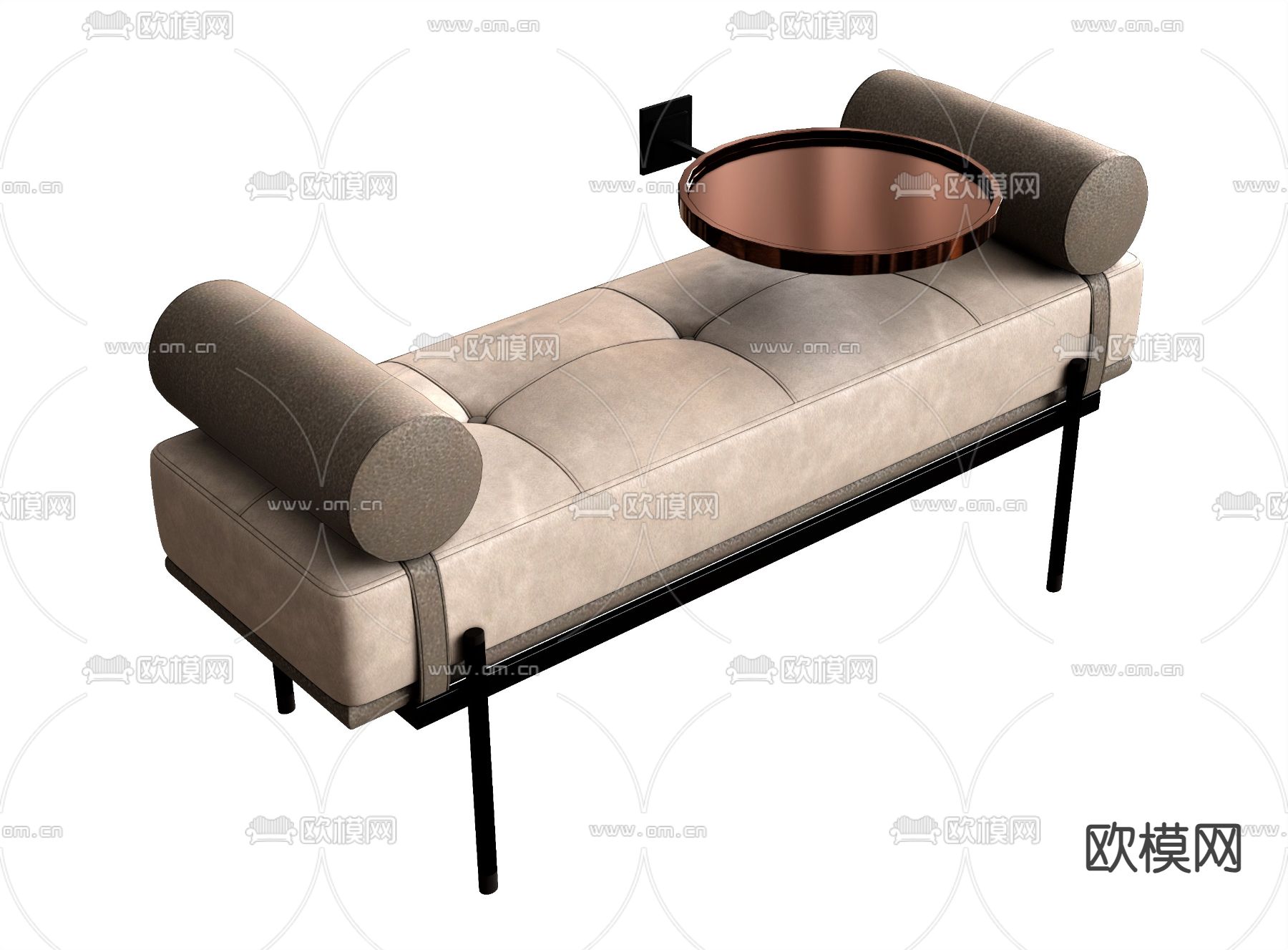 床尾凳su模型下载（渲染图1）