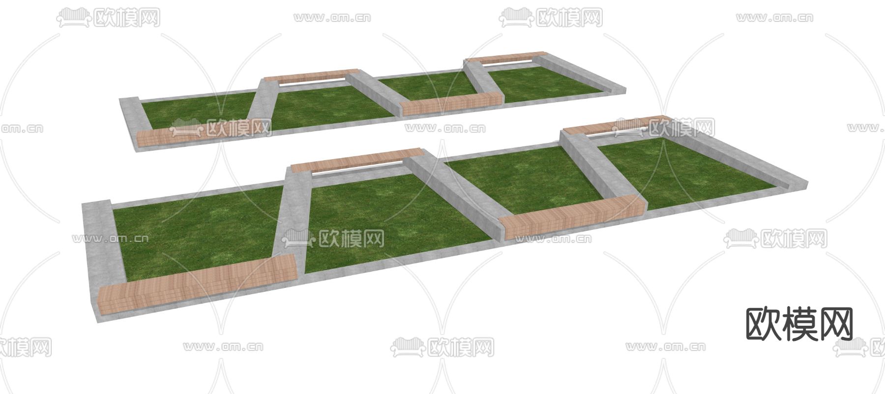 树池坐凳su模型下载（渲染图2）