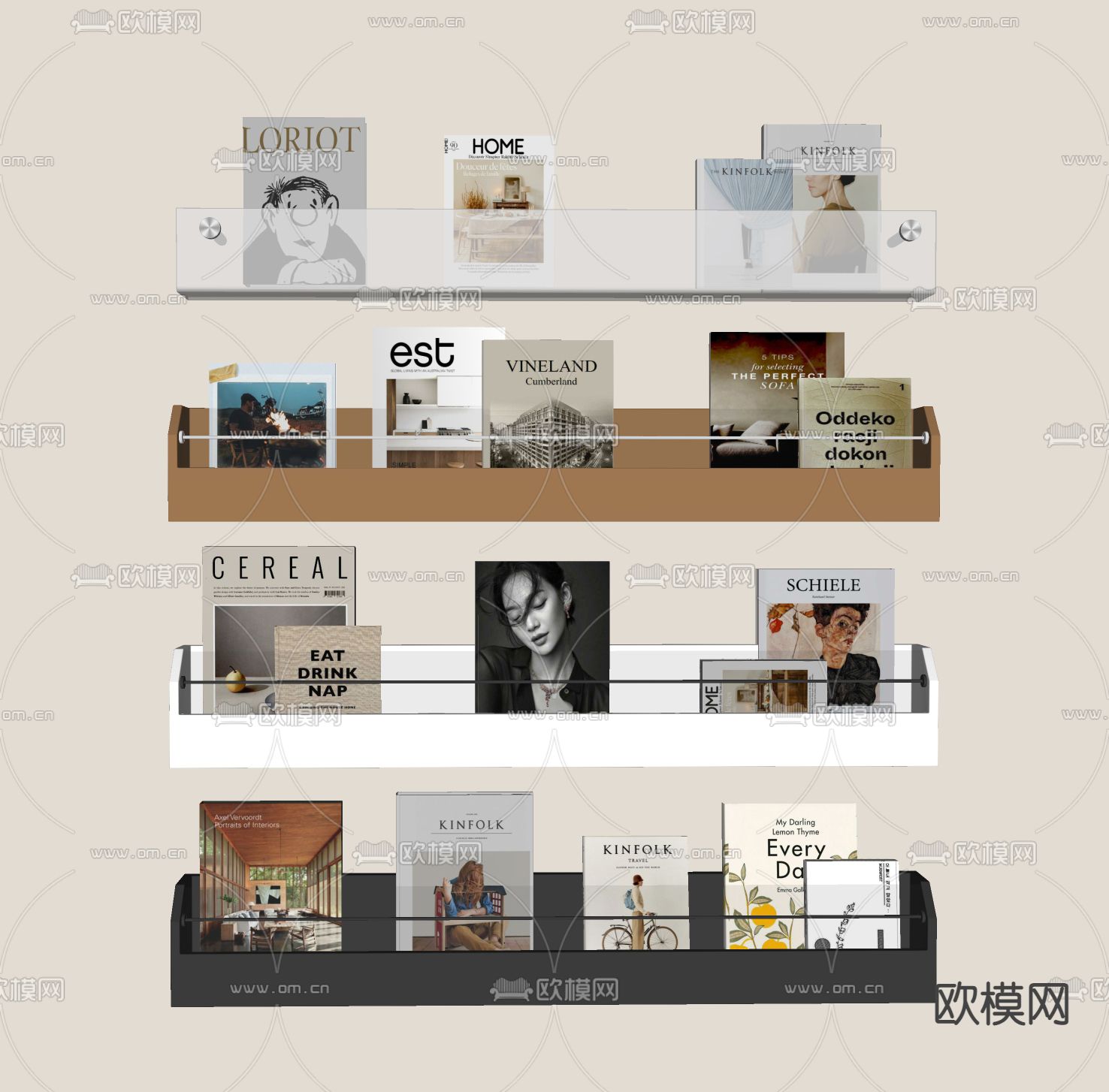 书本书籍 杂志报刊su模型下载（渲染图2）