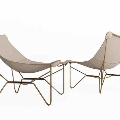  户外躺椅su模型 