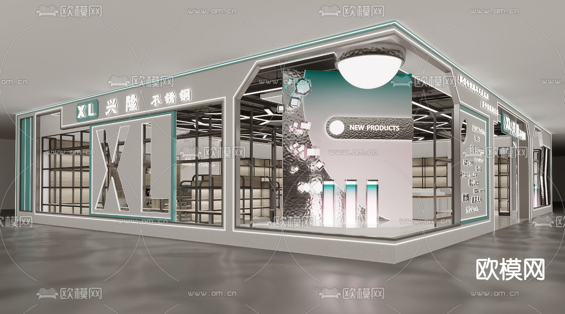 不锈钢专卖店3d模型下载（渲染图3）