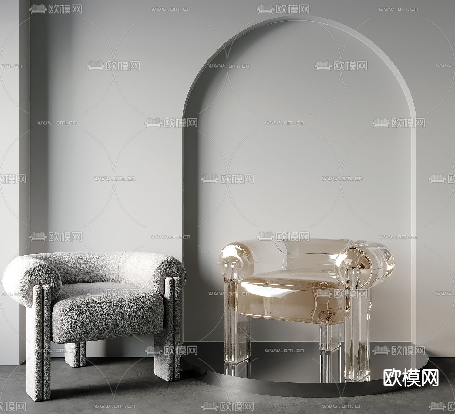 椅子 休闲椅 沙发椅3d模型下载_ID14267199_3dmax免费模型-欧模网