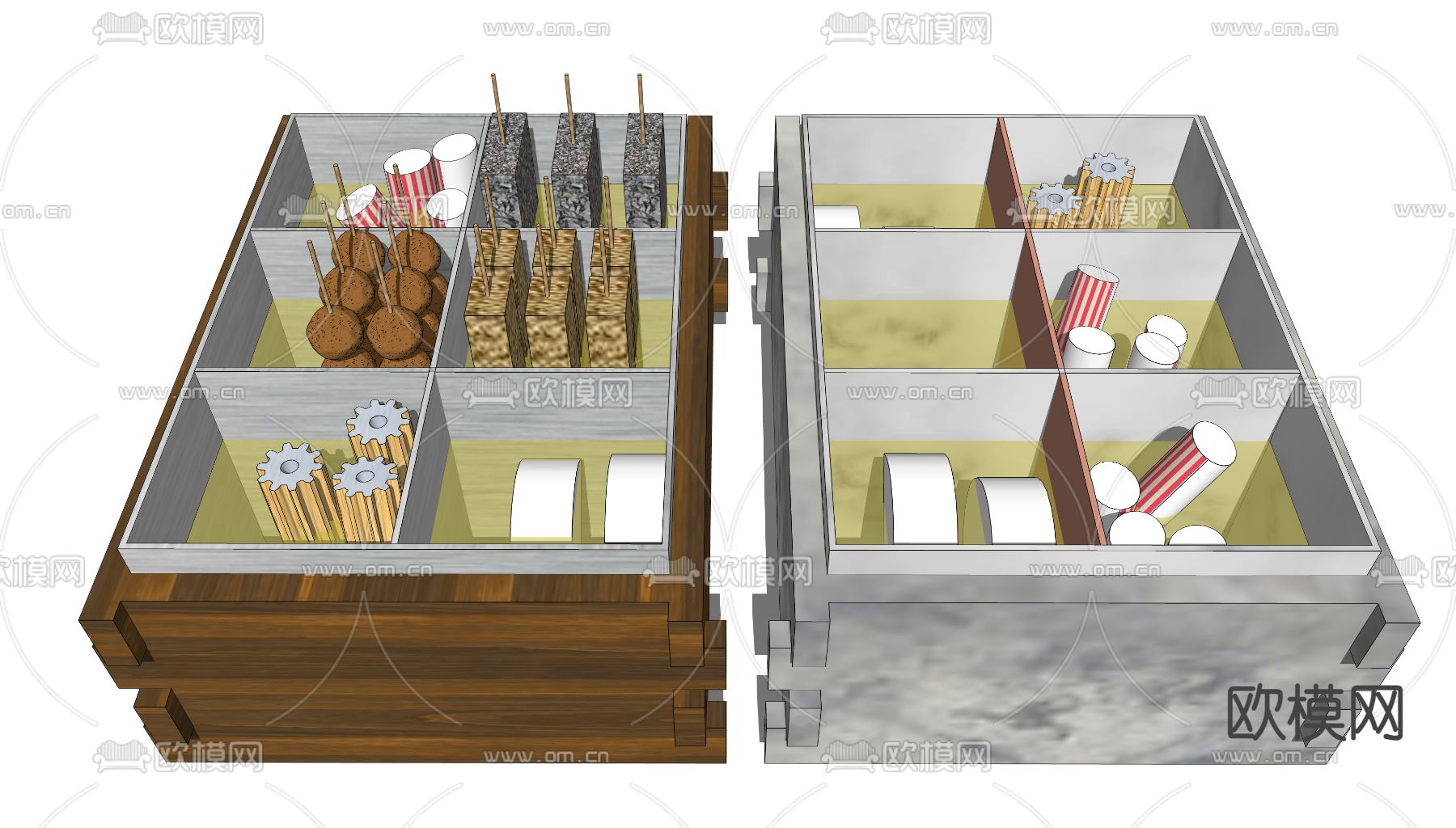 关东煮 麻辣烫 美食食物su模型下载（渲染图1）