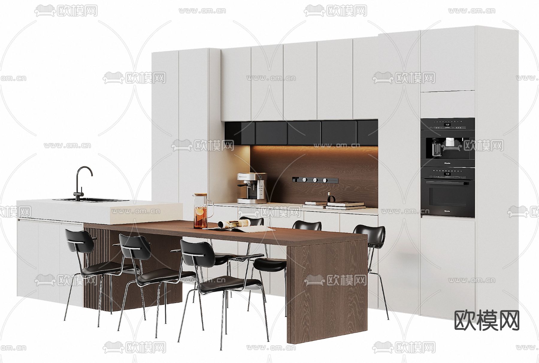 岛台餐桌椅 橱柜3d模型下载