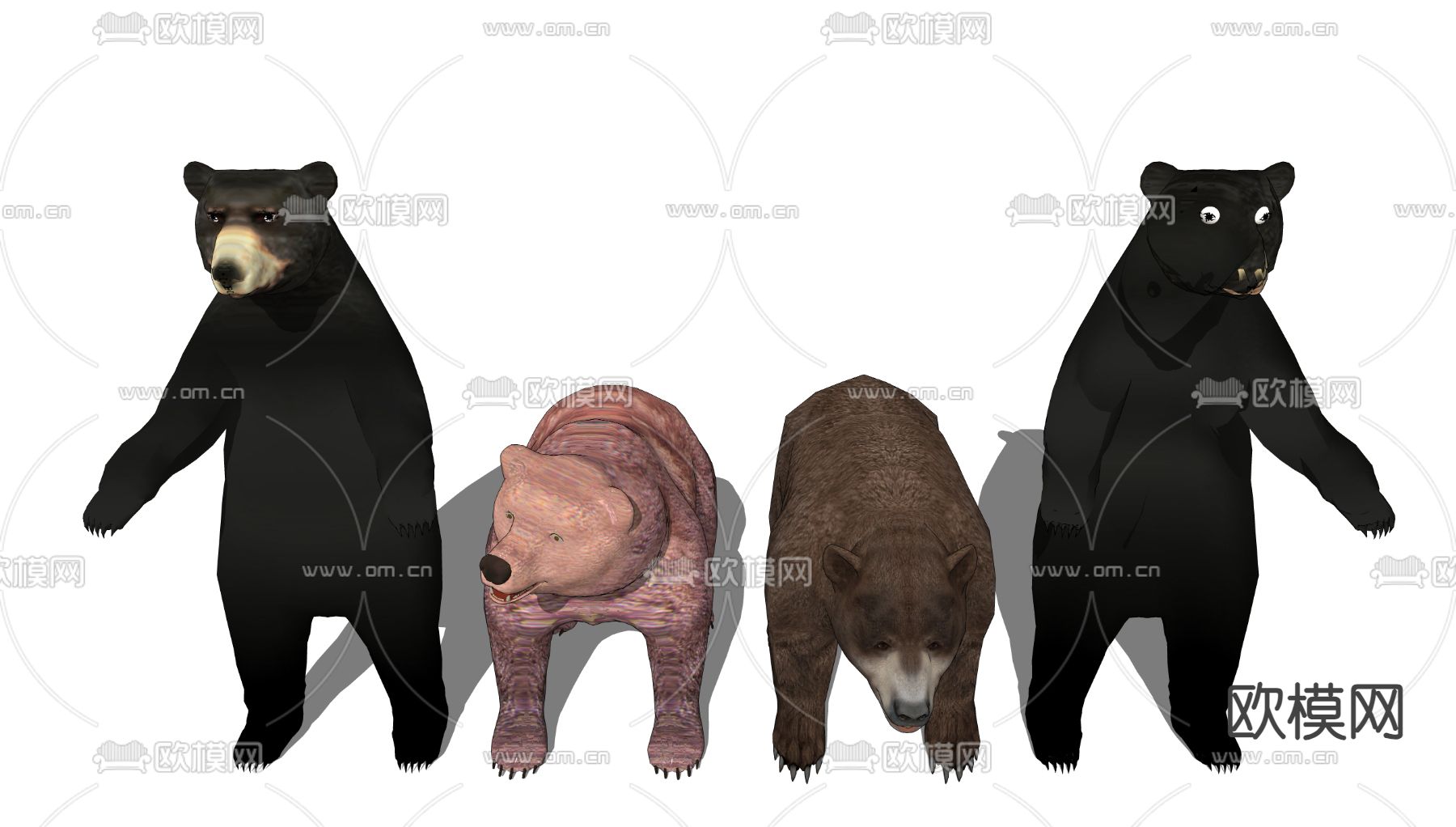 狗熊 动物su模型下载
