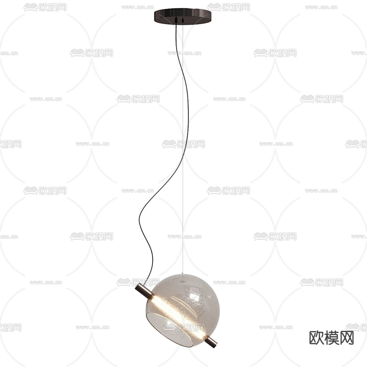 Cattelan 吊灯su模型下载（渲染图2）