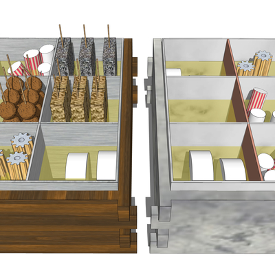  关东煮 麻辣烫 美食食物su模型 