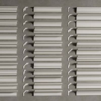  简欧石膏线条 踢脚线 石膏线su模型 