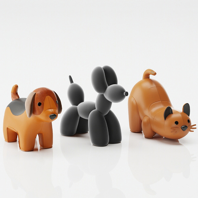  卡通动物座椅 凳子su模型 