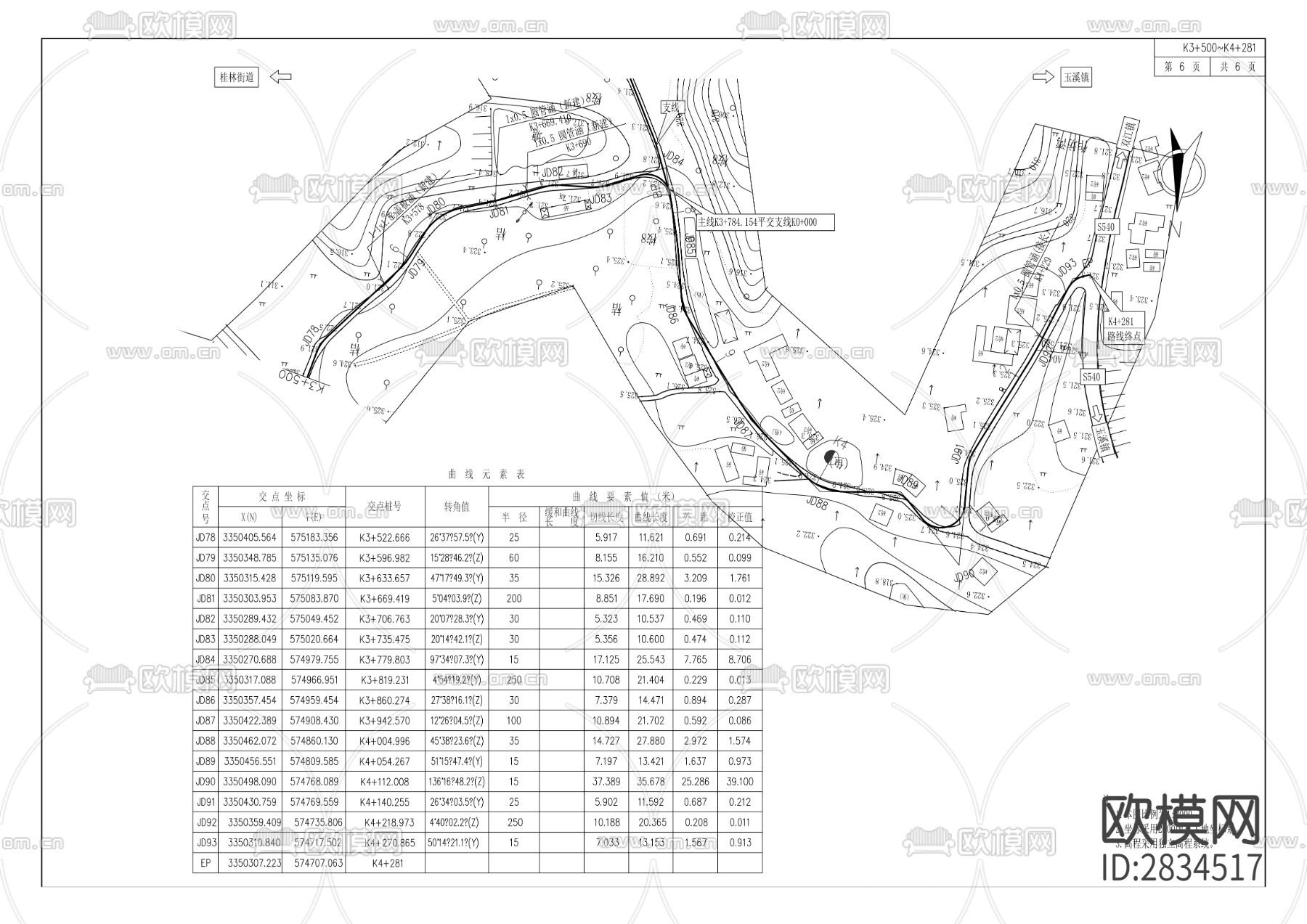 大坡垭口至板凳沟段公路工程项目CAD施工图下载（渲染图8）
