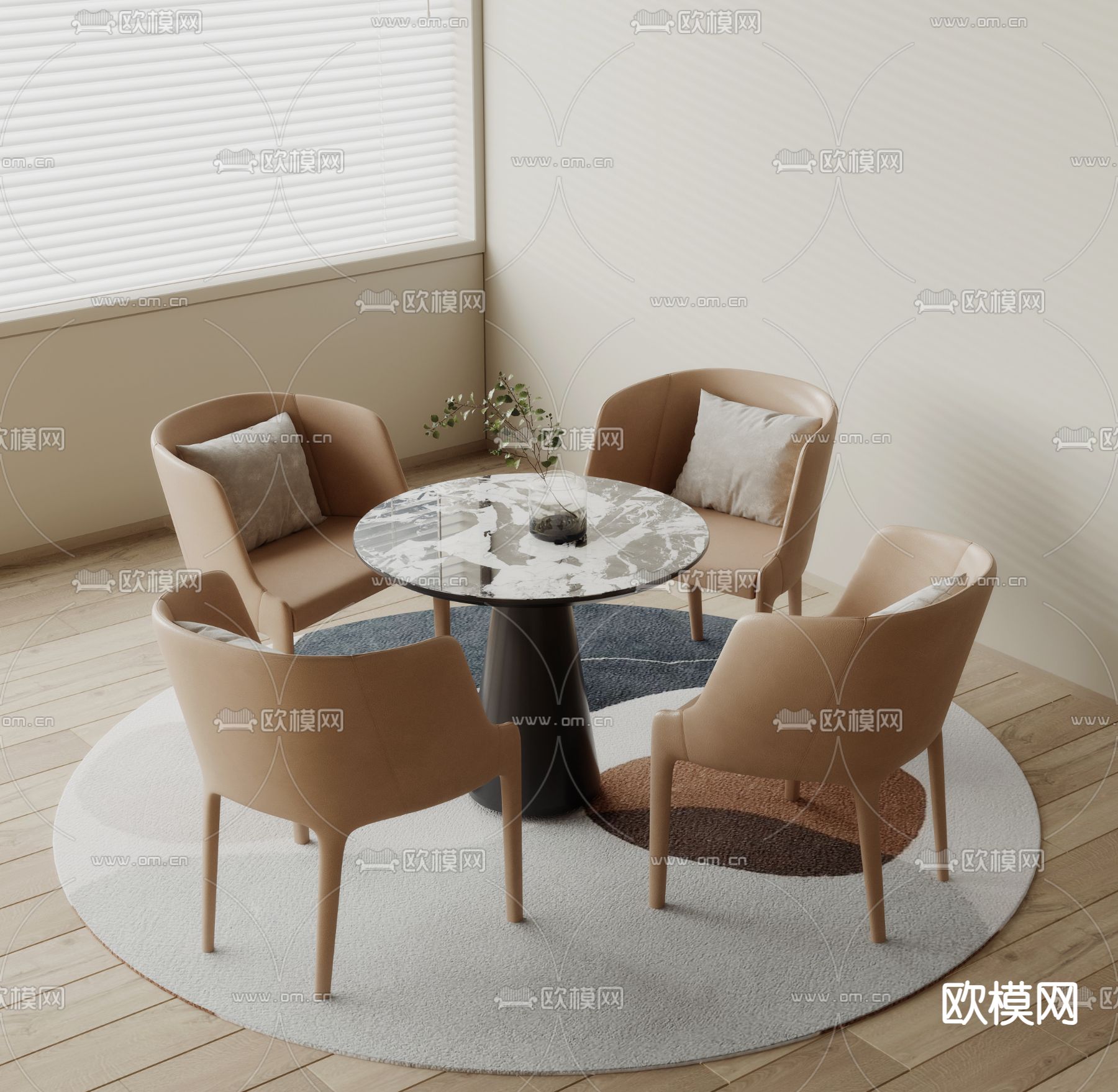 休闲桌椅 洽谈桌椅3d模型下载_ID14269337_3dmax免费模型-欧模网