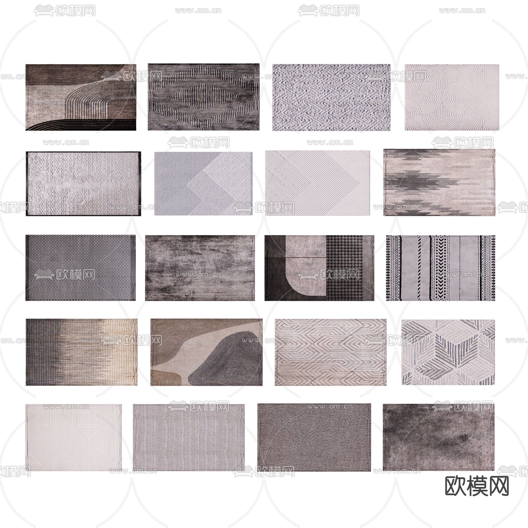 北欧地毯su模型下载（渲染图1）