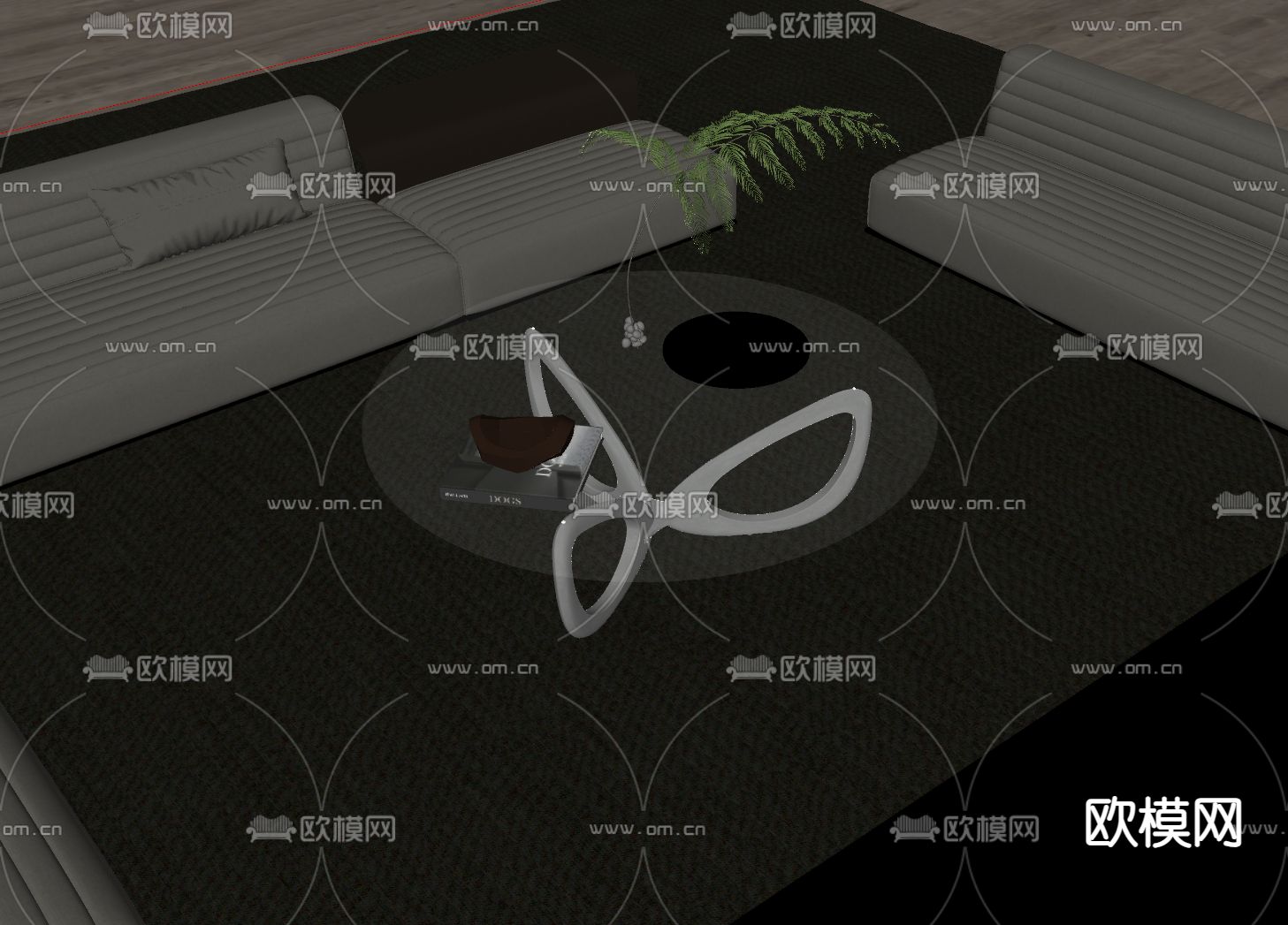 Cattelan 茶几su模型下载（渲染图2）