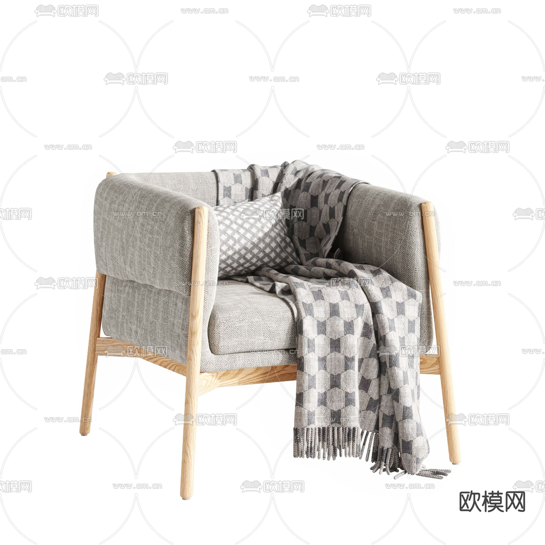 北欧椅子 休闲椅3d模型下载_ID14269816_3dmax免费模型-欧模网