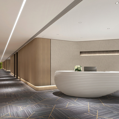  现代酒店前台su模型 