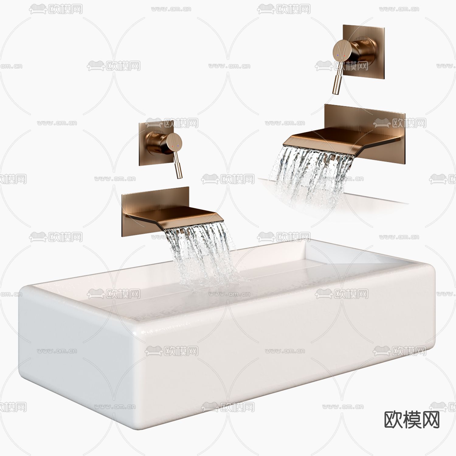 现代台盆 洗手台 台上盆3d模型下载