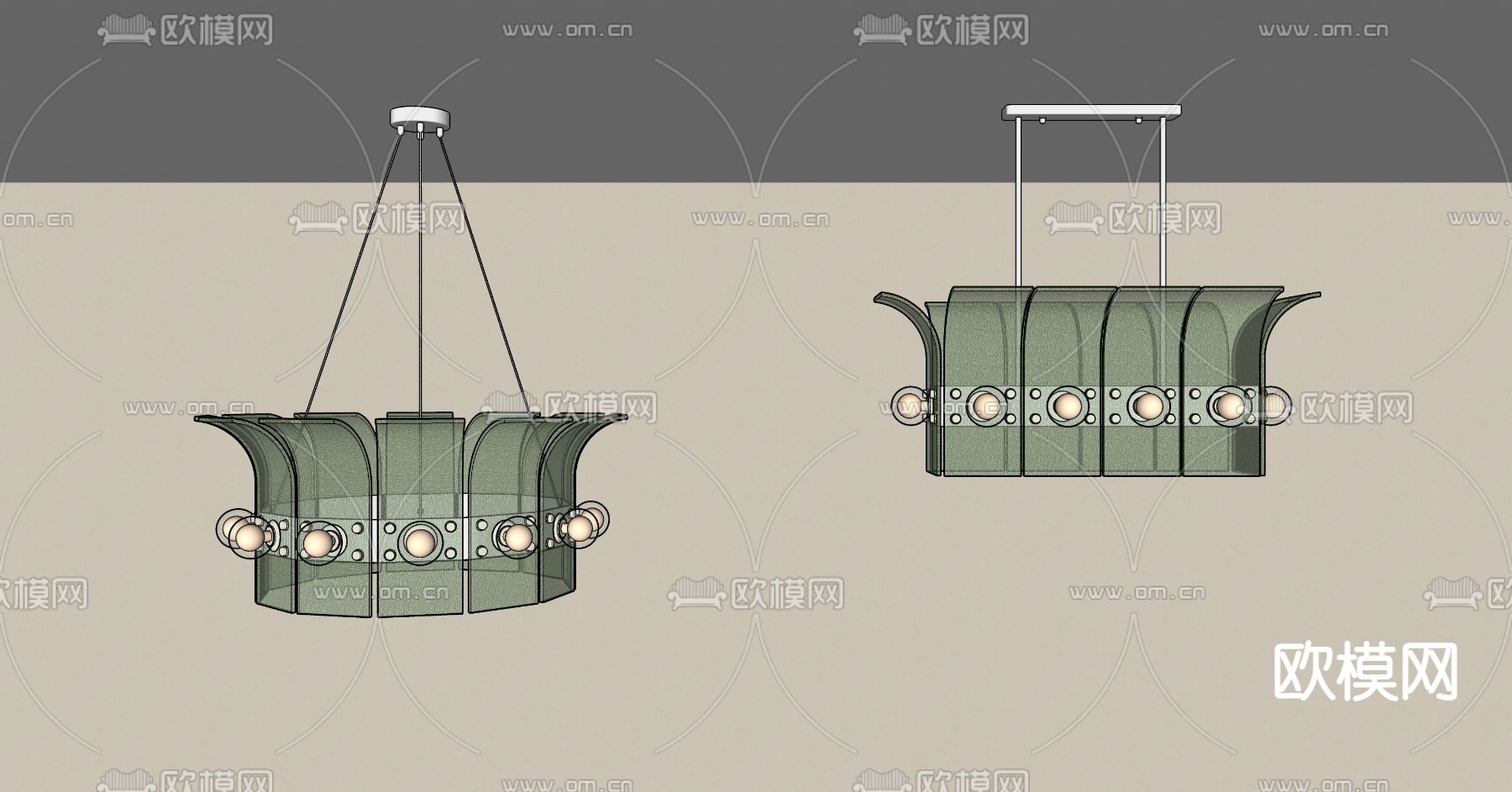吊灯su模型下载（渲染图2）