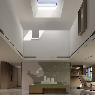  售楼处沙盘 休息区su模型 