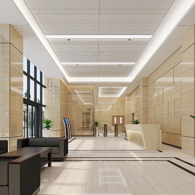  服务中心门厅su模型 