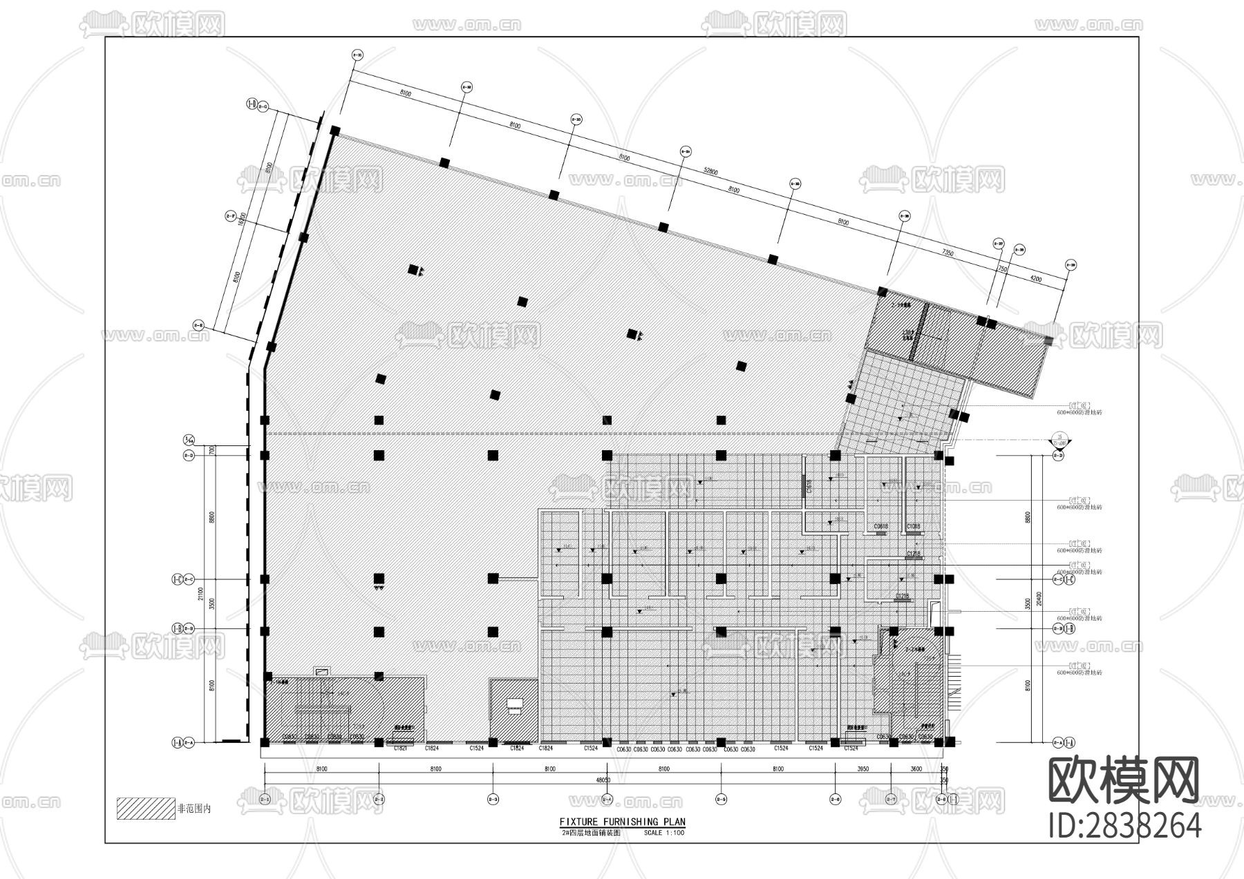 民族中学及庹家坳小学改扩建项目二次深化装修项目CAD施工图下载（渲染图10）