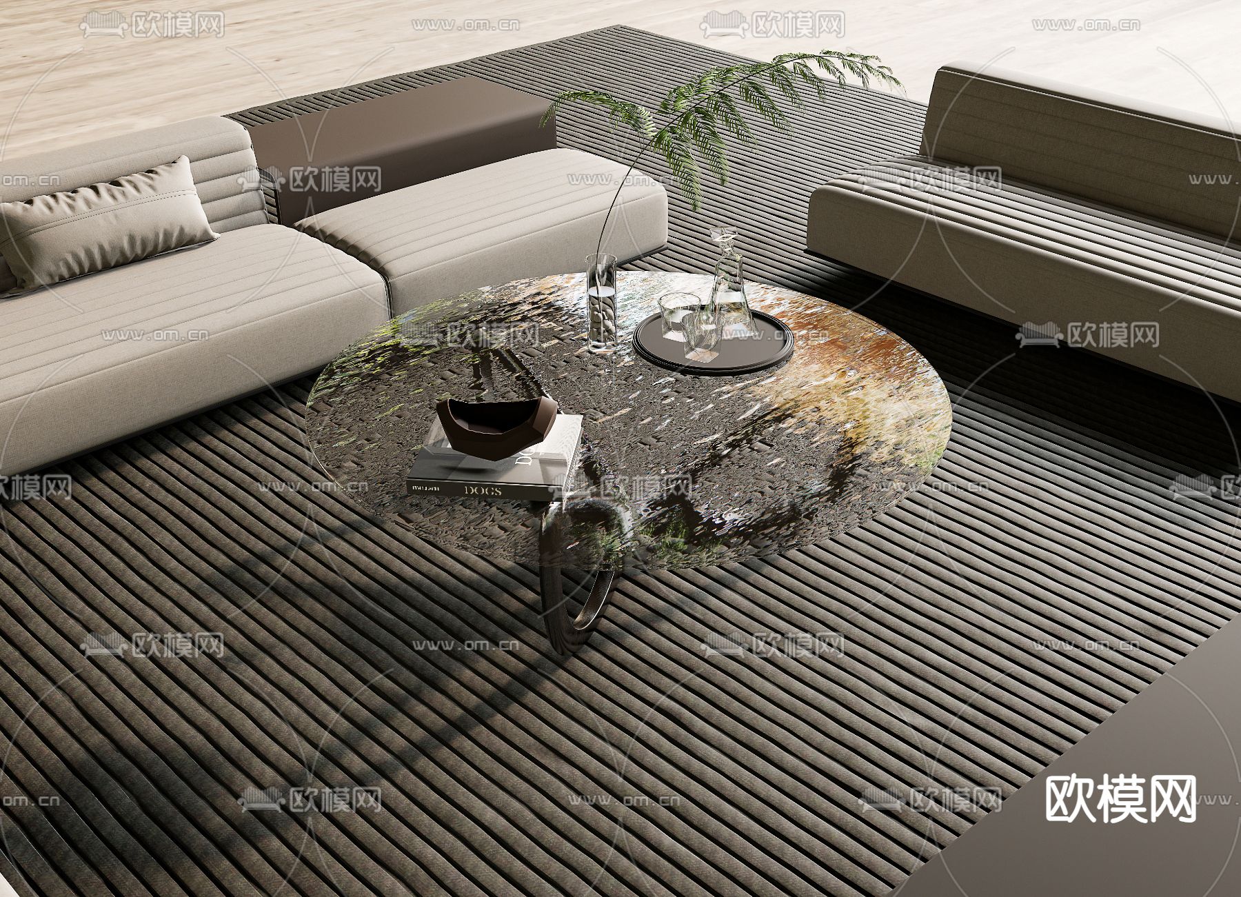 Cattelan 茶几su模型下载（渲染图1）