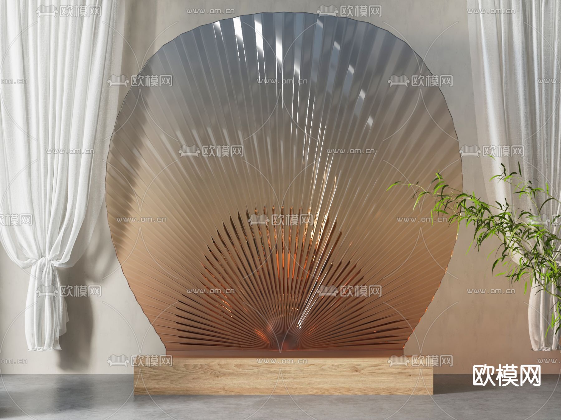 雕塑摆件su模型下载（渲染图1）