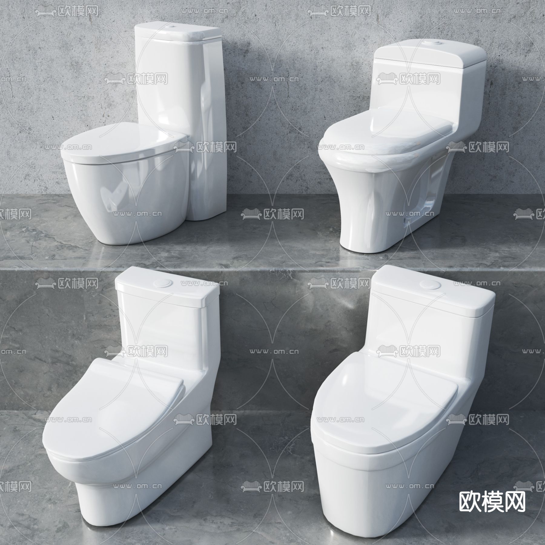 马桶 坐便器3d模型下载