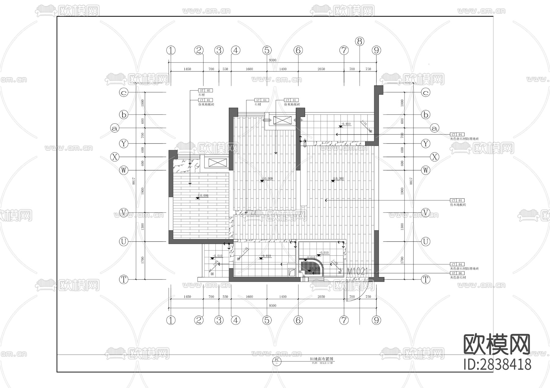 长租公寓项目CAD施工图下载（渲染图2）