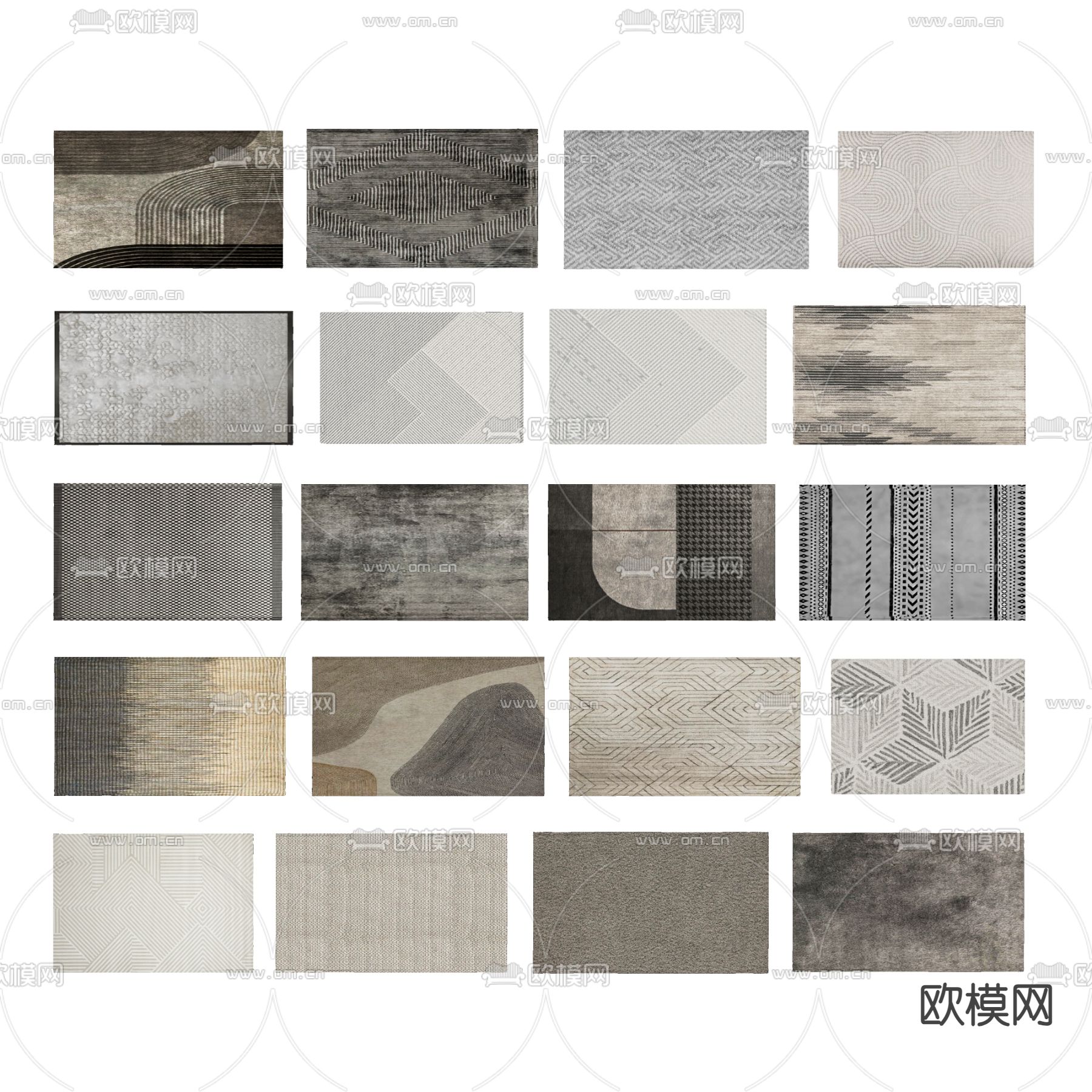 北欧地毯su模型下载（渲染图2）