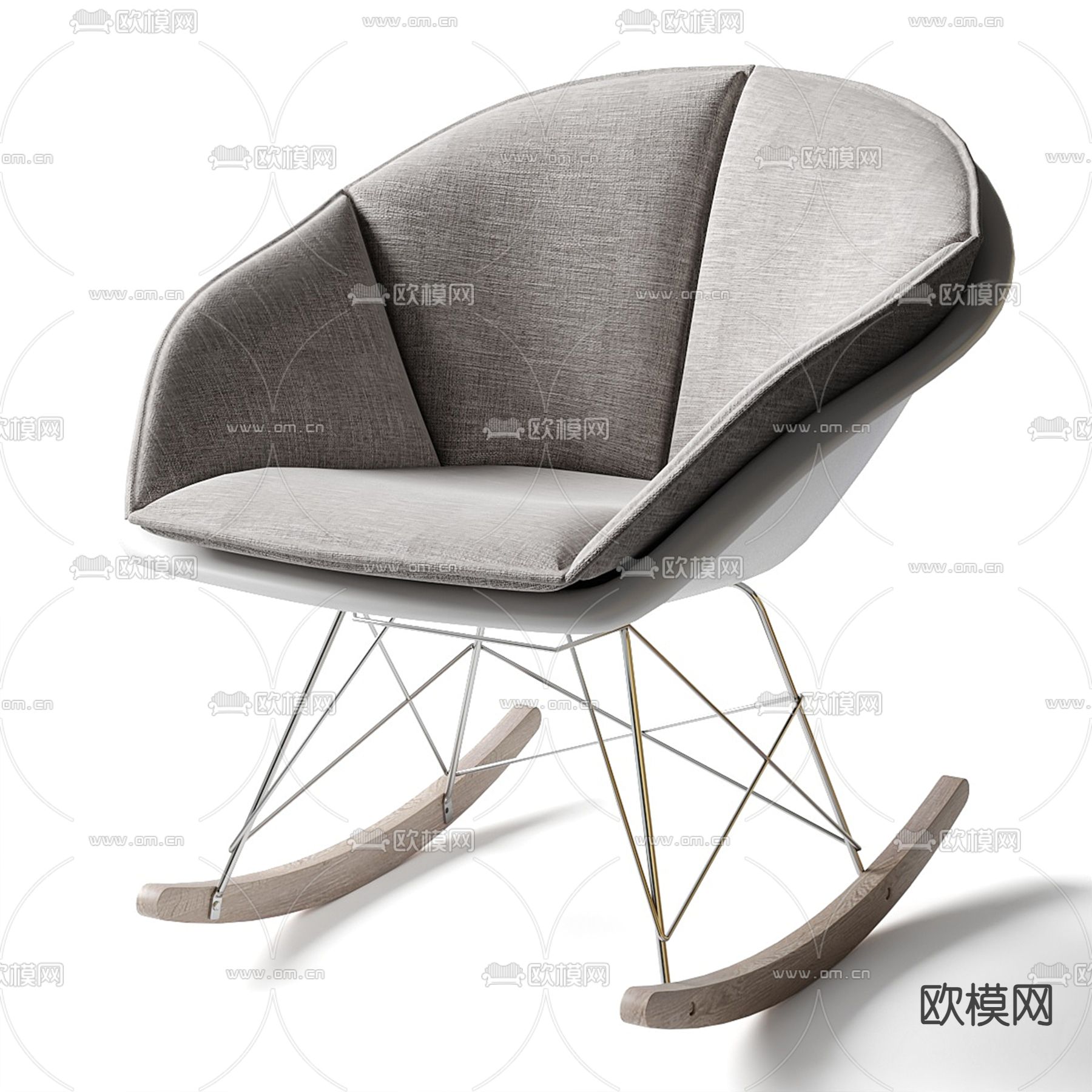 休闲椅 摇椅3d模型下载（渲染图1）